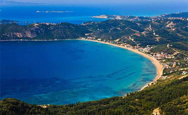Image of Peroulades Beach in North Corfu